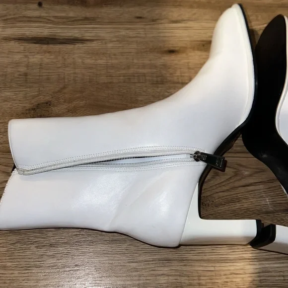 NEW!!! Zara White Vegan Leather Booties Size 42 - Picture 12 of 12